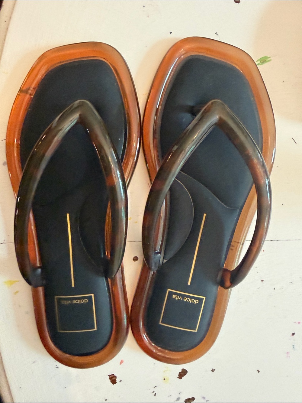 Dolce Vita Jozey Tortoise Jelly Flip-Flops | Size 8, Never Worn
